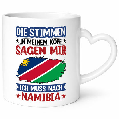 Namibia | Urlaub Stimmen in meinem Kopf Traumland Humor Geschenkidee Tasse