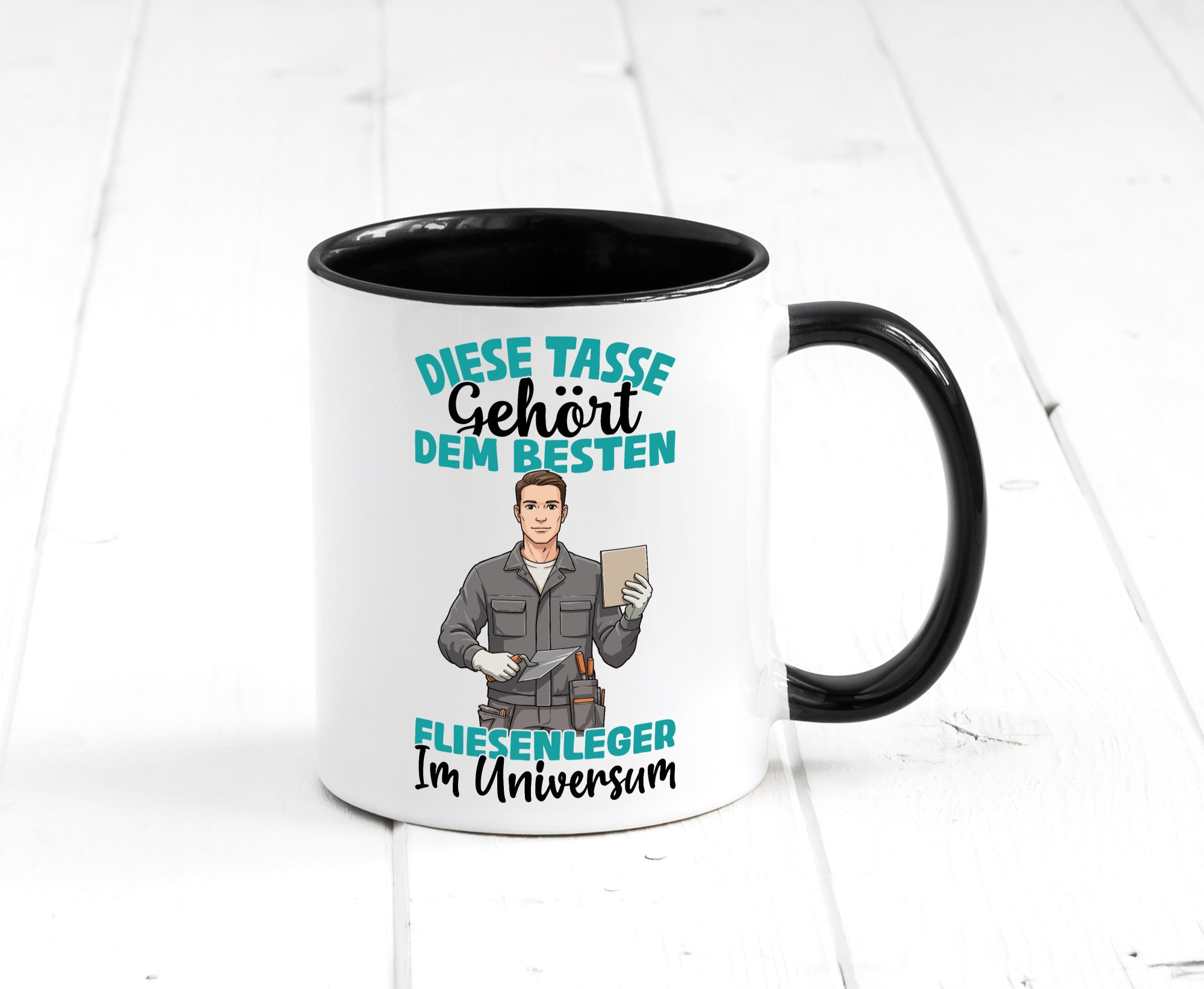 Im Universum: Fliesenleger | Fliesenlegen Bau Geschenk Humor Geschenkidee