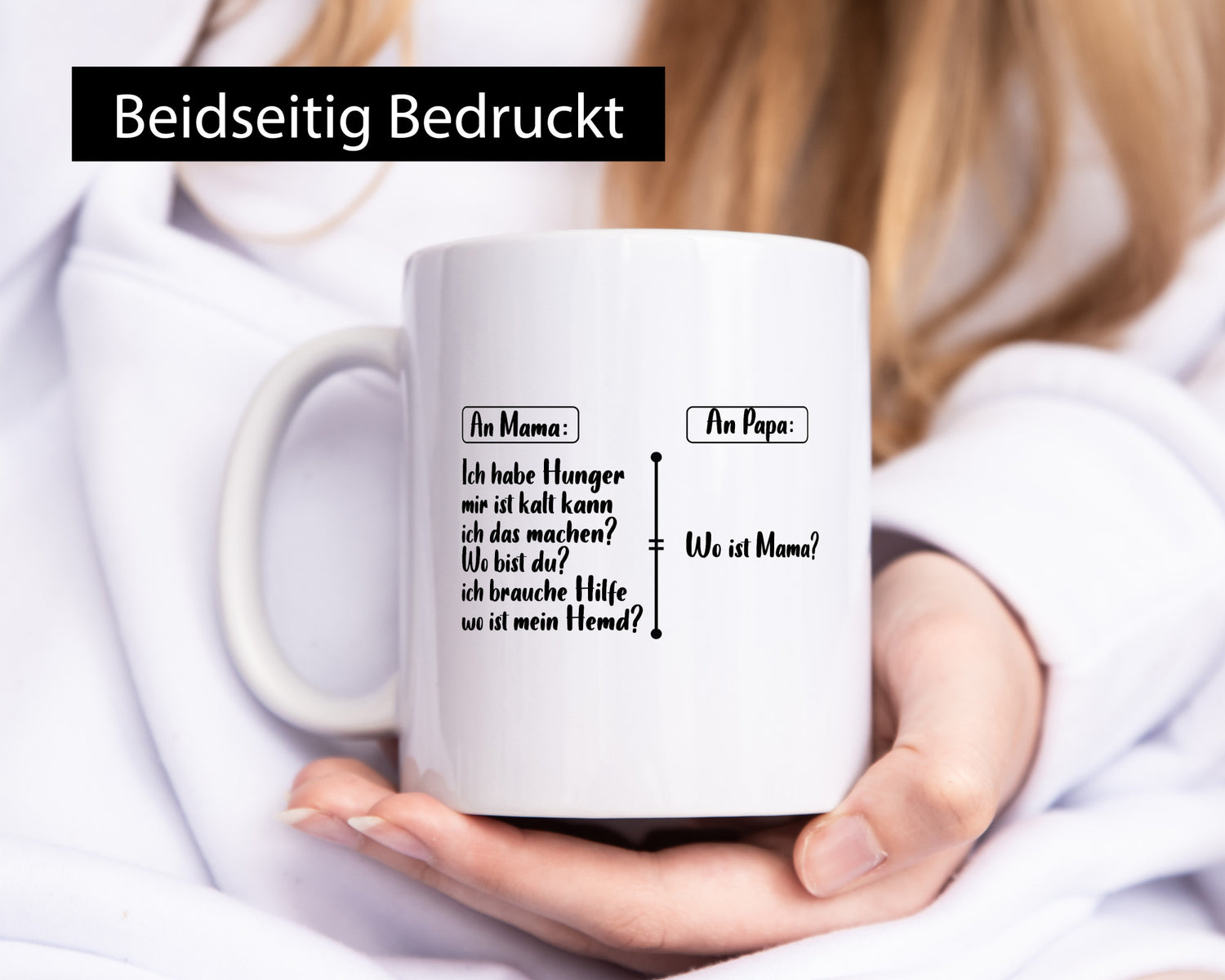 An Mama und Papa | Liste Fragen lustiger Spruch Geschenk Familie Geschenkidee