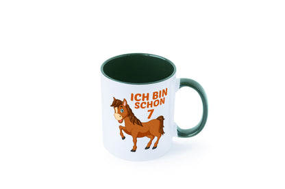 7. Geburtstag | Ich bin schon 7 Pferde Pony Humor Geschenkidee Tasse
