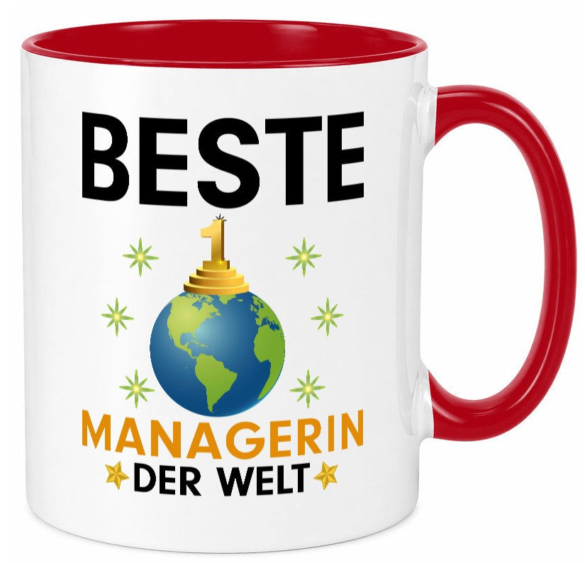 Welt Beste Managerin | Management lustiger Spruch Geschenk Humor Geschenkidee Tasse