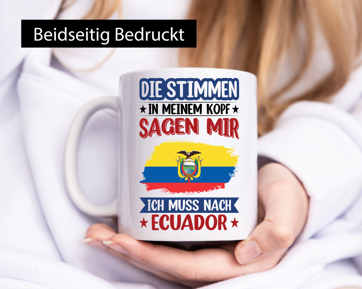 Ecuador | Urlaub Stimmen in meinem Kopf Traumland Humor Geschenkidee Tasse