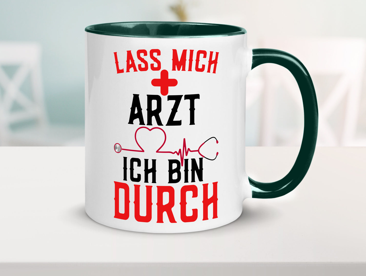 Arzt | Lass mich durch Herz Doktor Krankenhaus Puls Humor Geschenkidee Tasse