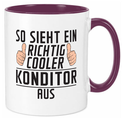 Richtig Cooler Konditor | Konditorei lustig Humor Geschenkidee Geschenk Tasse
