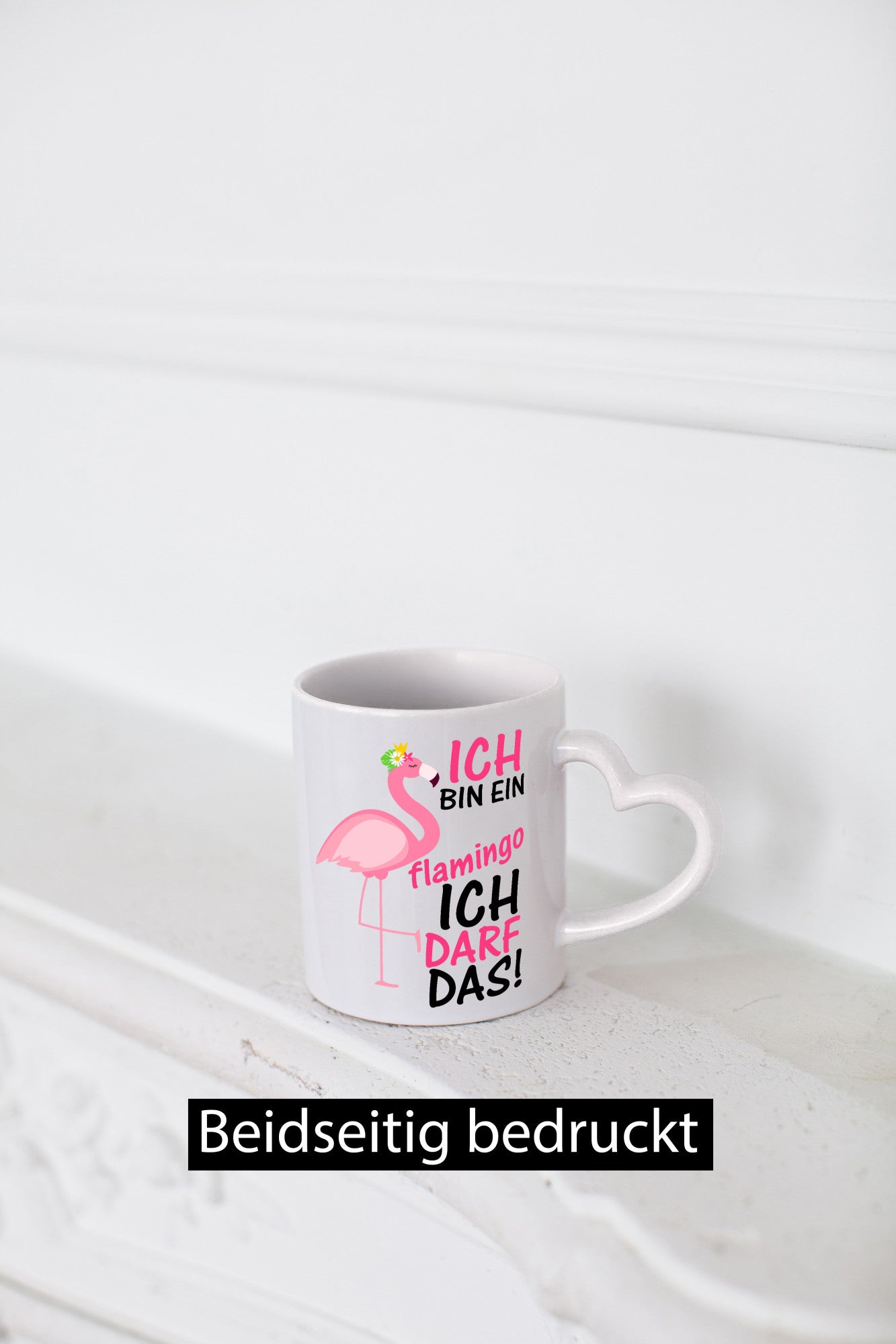 Ich bin ein Flamingo | Tier-Comic lustiger Spruch Blume Geschenk Tierliebhaber