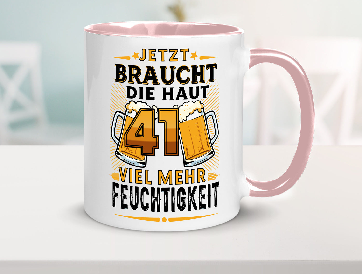 41 braucht die haut mehr Feuchtigkeit | 41. Geburtstag Geschenkidee Humor Tasse