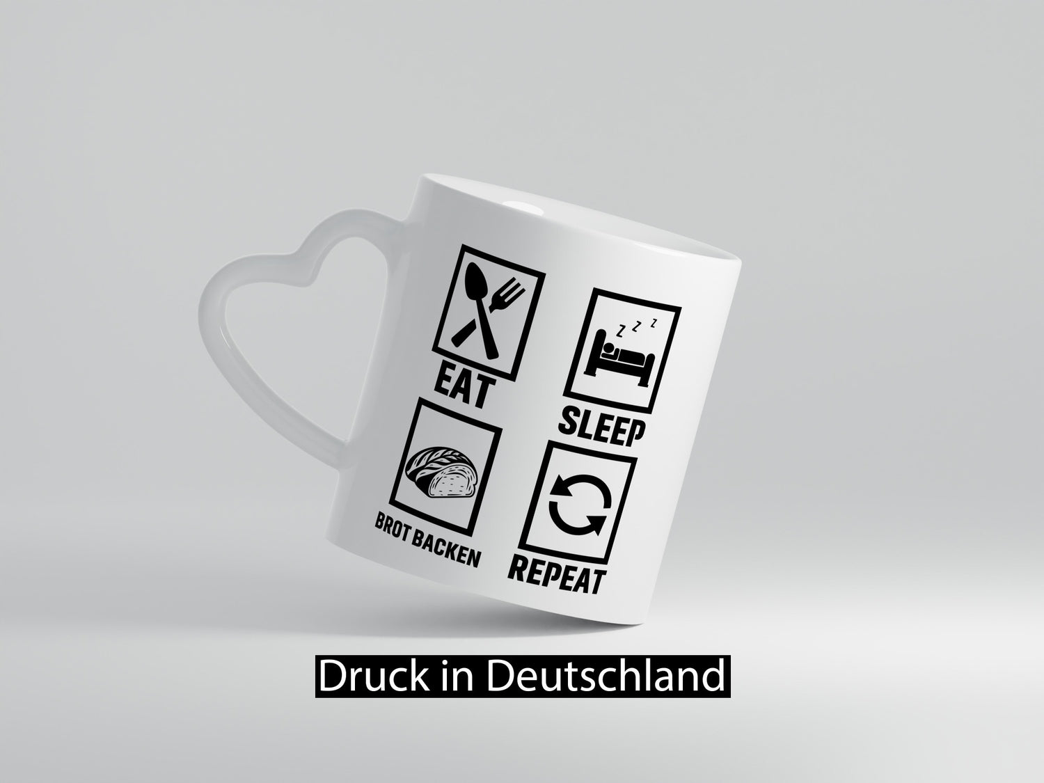Eat sleep Brot backen repeat | Bäcker lustiger Spruch Geschenk Humor