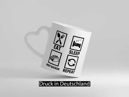 Eat sleep Brot backen repeat | Bäcker lustiger Spruch Geschenk Humor