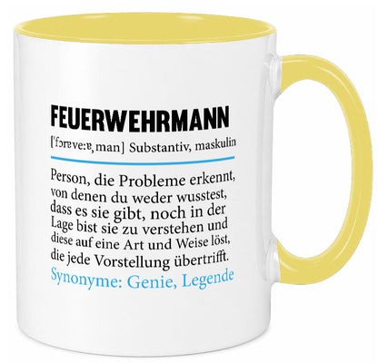 Feuerwehrmann | Spruch Beruf Feuerwehr lustig lustiger Geschenk Arbeit Kollegen Tasse