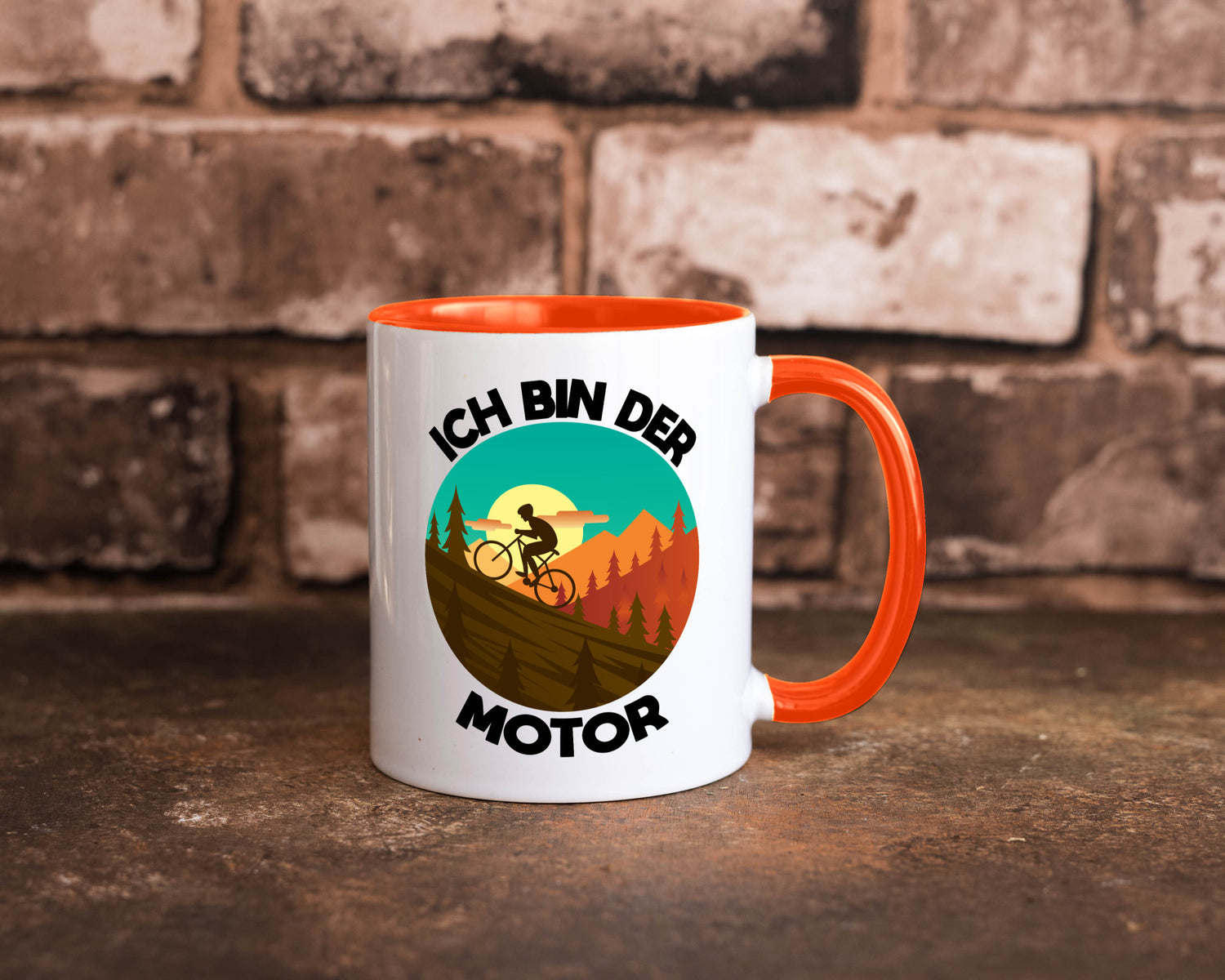 Ich bin der Motor | Mountainbiking Fahrrad Berge Geschenkidee Humor Tasse