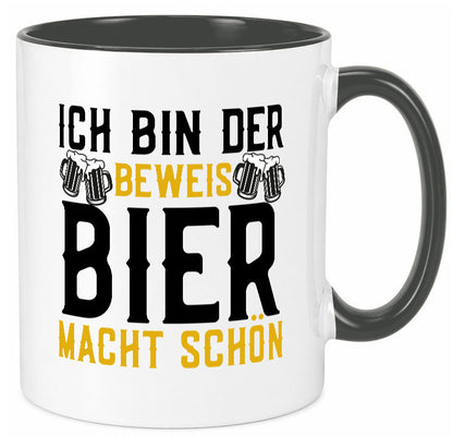 Beweis Bier macht schön | Biertrinker Party Pils Geschenk Humor Geschenkidee Tasse