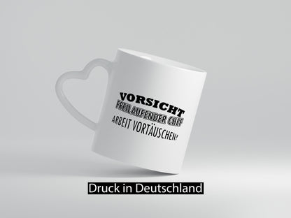 Freilaufender Chef lustig Arbeit Kollegen Büro Geschenk Tasse