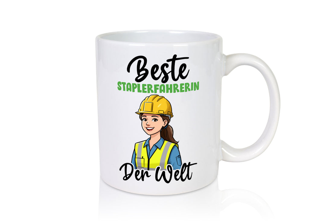 Beste Staplerfahrerin | Gabelstapler v2 lustiger Spruch Geschenk Humor Tasse