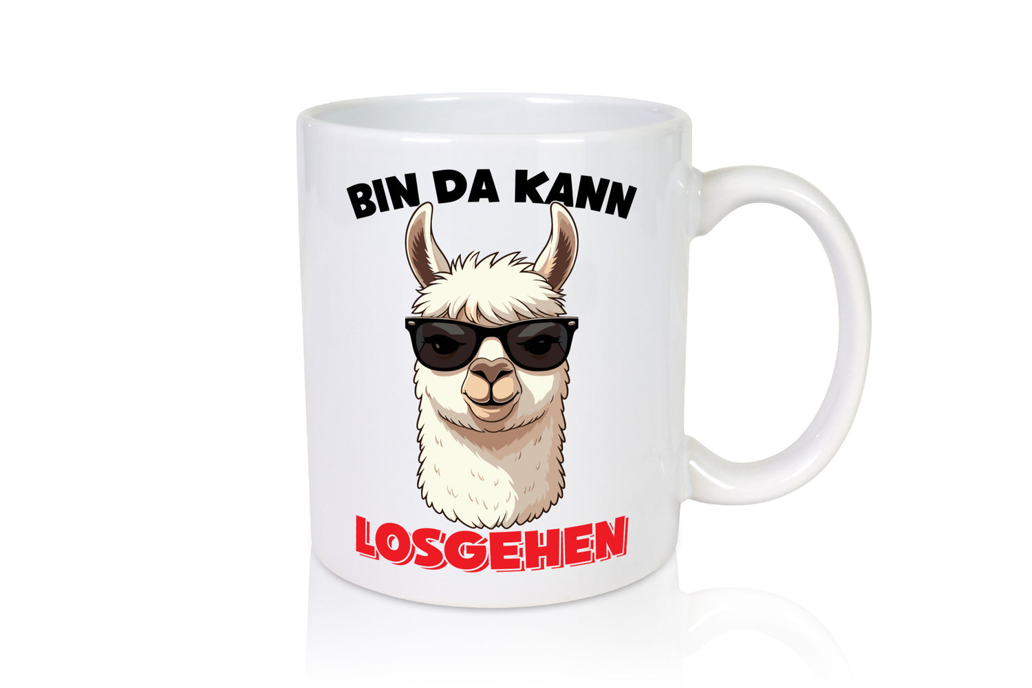 Bin da kann losgehen | Lama Alpaka lustig Humor Geschenkidee Geschenk Tasse