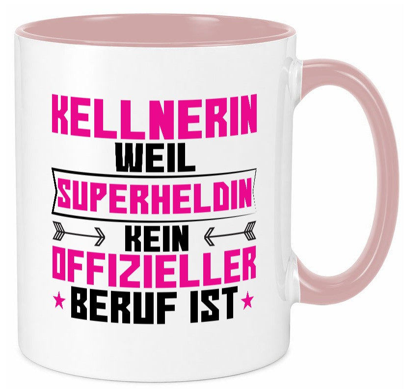 Superheldin Kellnerin | Beruf kellnern Bedienung Geschenk Arbeit Kollegen Büro Tasse