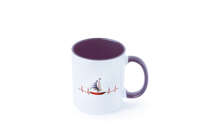 Segelboot Herzschlag | Segler segeln Boot Kapitän Geschenk Humor Geschenkidee