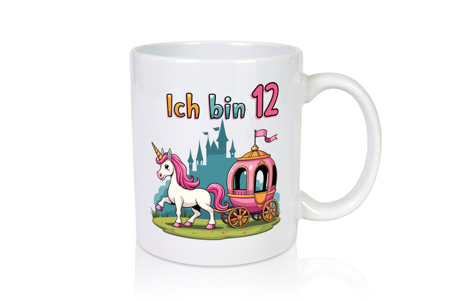 12. Geburtstag | Prinzessin in Kutsche Einhorn Geschenkidee Humor Tasse