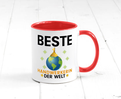 Welt Beste Handwerkerin | Handwerkerinnen lustiger Spruch Geschenk Humor Tasse