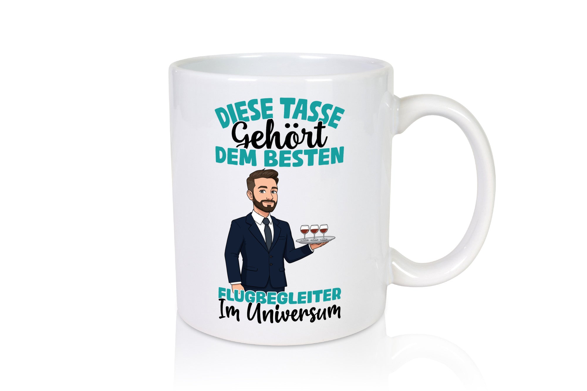 Im Universum: Flugbegleiter | Steward Flughafen Humor Geschenkidee Tasse