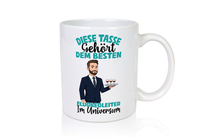 Im Universum: Flugbegleiter | Steward Flughafen Humor Geschenkidee Tasse