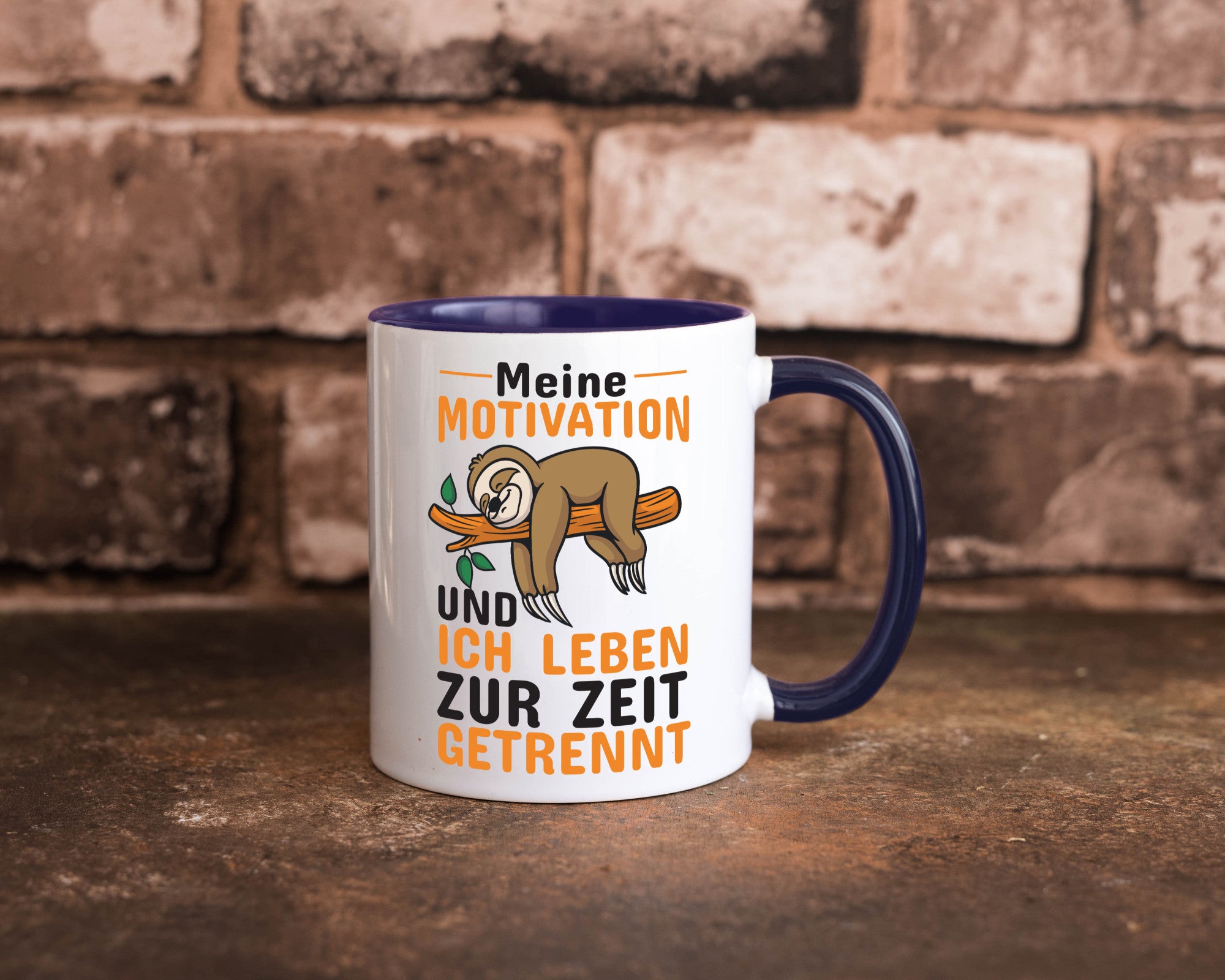 Keine Motivation | Faultier Tasse Büro Humor faul Geschenk Arbeit Kollegen