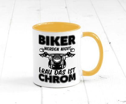 Biker werden nicht grau | Motorrradfahrer Tasse Humor Geschenkidee