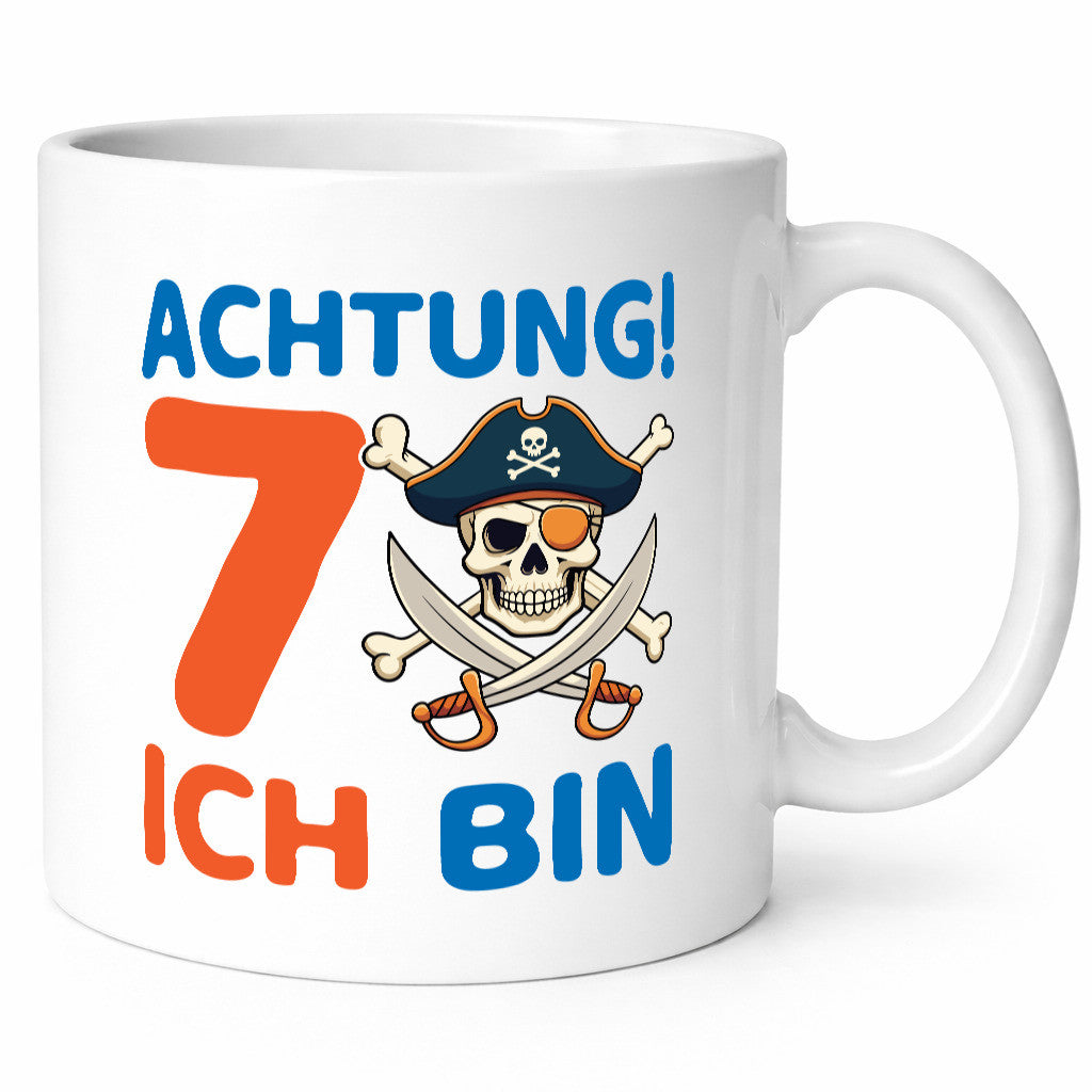 7. Geburtstag | 7 Jahre Pirat Geschenk Geschenkidee lustiger Spruch Tasse