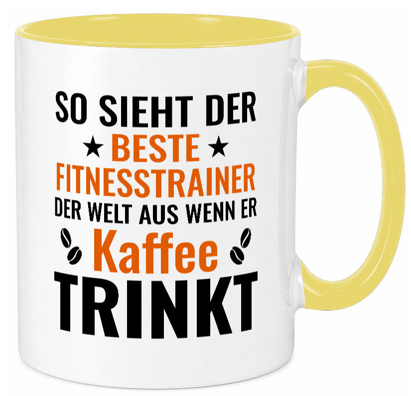 Kaffee trinkt: Fitnesstrainer | Personal Trainer Geschenk Humor Geschenkidee Tasse