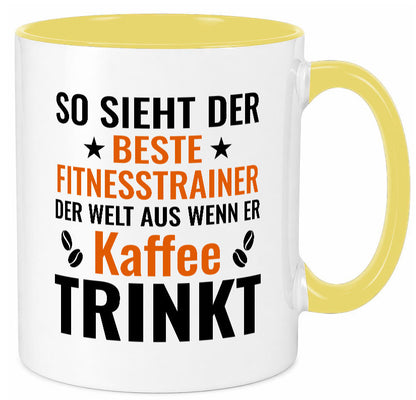 Kaffee trinkt: Fitnesstrainer | Personal Trainer Geschenk Humor Geschenkidee Tasse