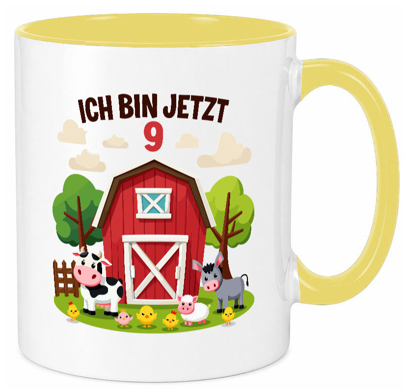 9. Geburtstag | 8 Jahre Bauernhof und Tiere Humor Geschenkidee Tasse