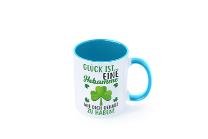 Hebamme Dankeschön | Dankes Tasse Kleeblätter Glück Humor Geschenkidee