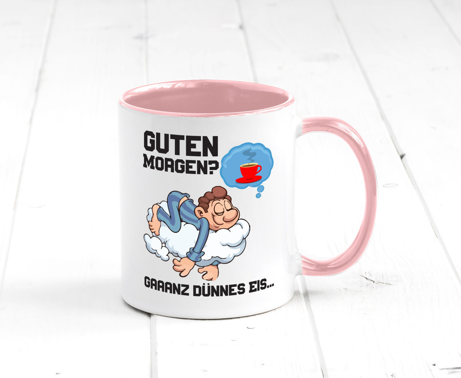Ganz dünnes Eis | Morgenmuffel Tasse Kaffeetrinker Geschenkidee Humor