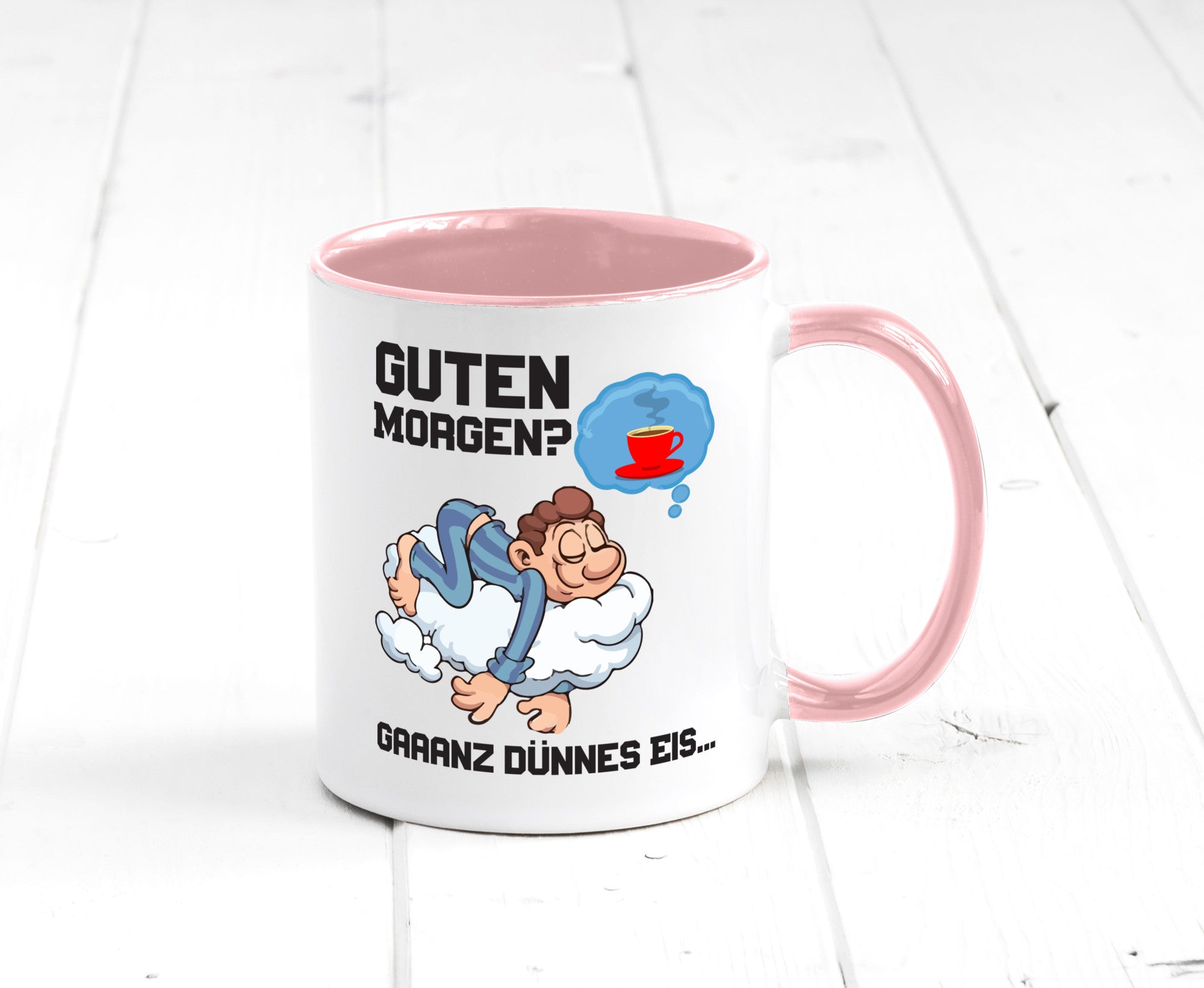 Ganz dünnes Eis | Morgenmuffel Tasse Kaffeetrinker Geschenkidee Humor