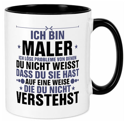Löse Probleme: Maler | Malerei v2 lustig Humor Geschenkidee Geschenk Tasse