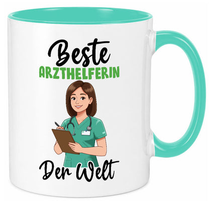 Beste Arzthelferin | Fachangestellte Medizin v2 Geschenkidee Humor Tasse