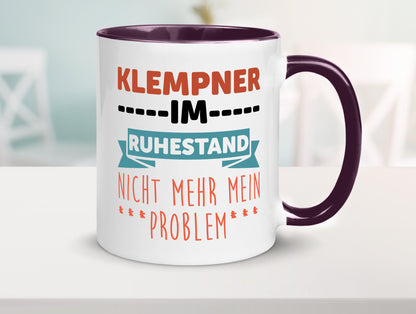 Klempner im ruhestand nicht mehr mein Problem Geschenkidee Jubiläum Humor Tasse