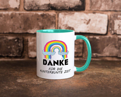 Danke für die Kunderbunte Zeit | Regenbogen lustiger Spruch Geschenk Humor