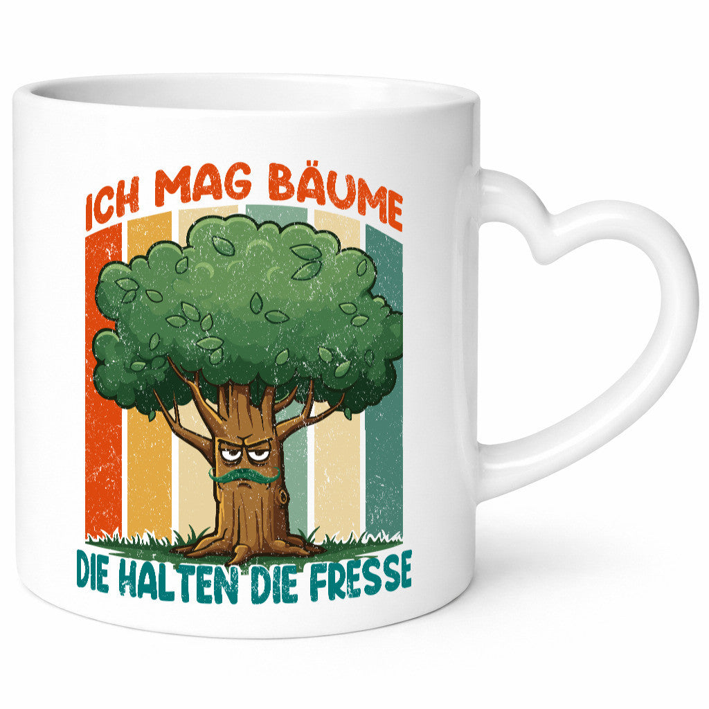 Ich mag Bäume die halten Fresse | v2 lustig Humor Geschenkidee Geschenk Tasse