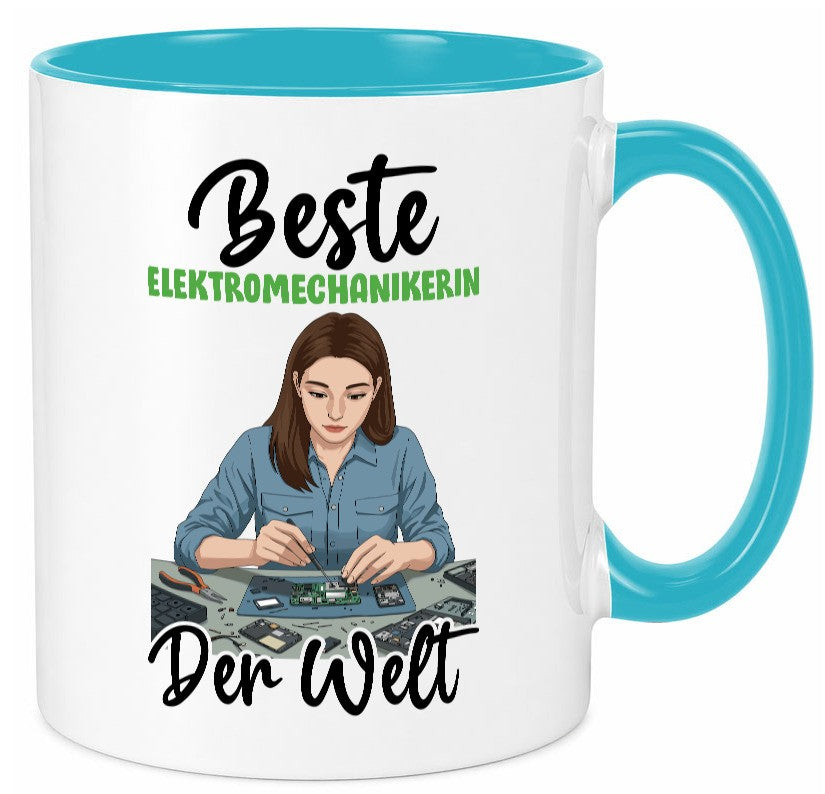 Beste Elektromechanikerin | Mechanikerin v2 Geschenkidee Humor Tasse