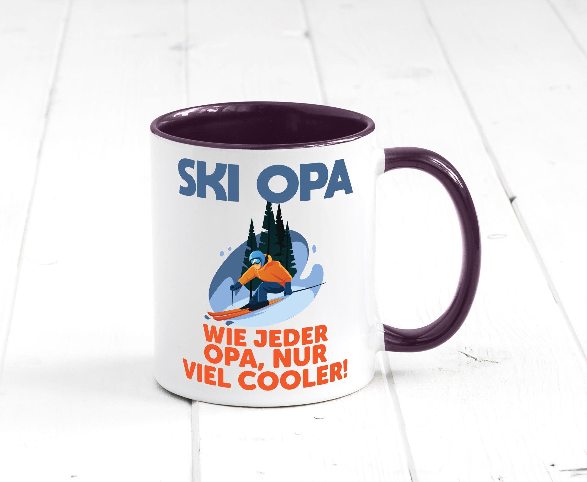 Ski Opa, normal, nur cooler | Skifahrer Bäume Schnee Geschenkidee Familie Humor