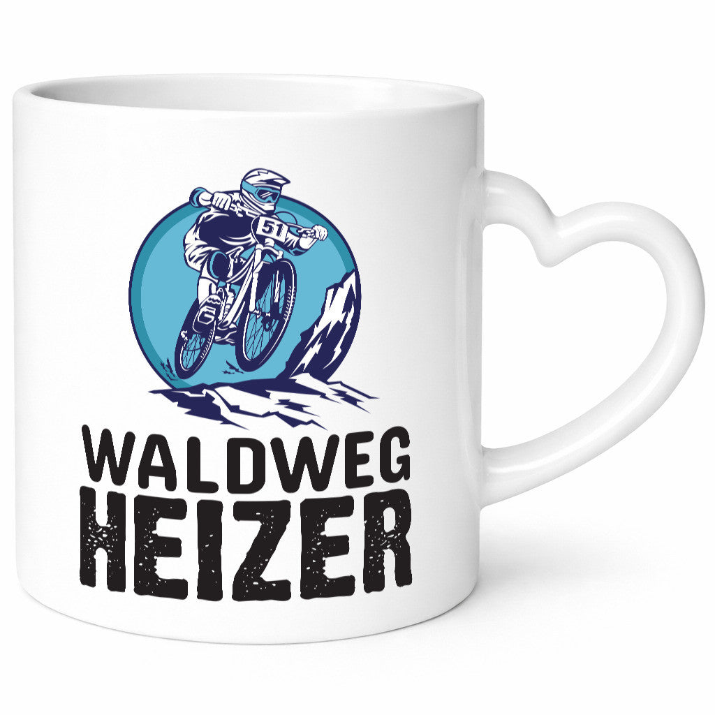 Waldweg Heizer | Mountainbike Tasse Mountainbiker Geschenk Humor Geschenkidee