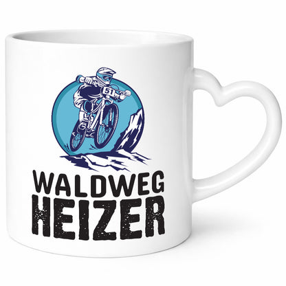 Waldweg Heizer | Mountainbike Tasse Mountainbiker Geschenk Humor Geschenkidee