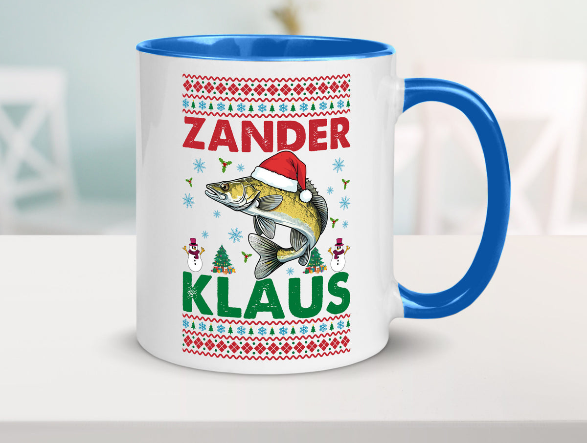 Zander Klaus | Ugly Christmas Angler Angeln v2 Geschenk Humor Geschenkidee Tasse