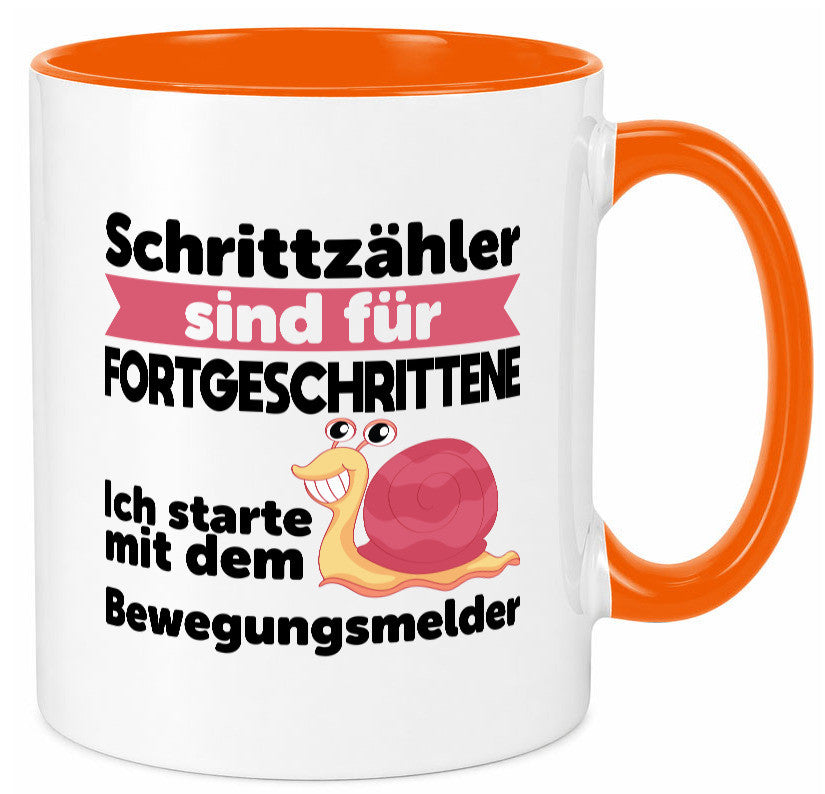 Schrittzähler Fortgeschrittene, Bewegungsmelder | Schnecke Geschenk Humor