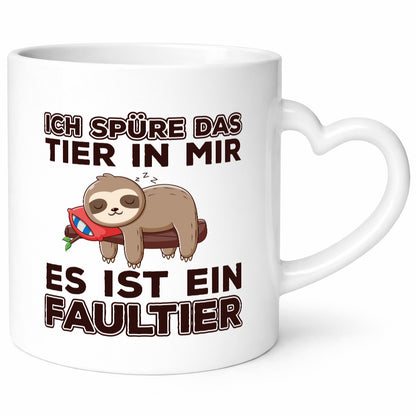 Faultier Spruch | Statement Tasse Morgenmuffel faul Humor Tierliebhaber