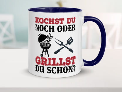 Grillst du schon? | Spruch Tasse Grillen Männer Geschenkidee Humor