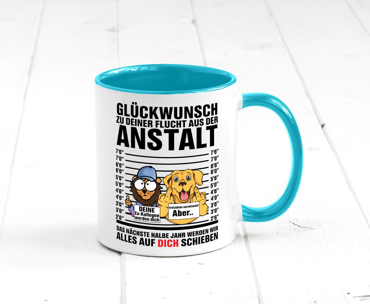 Glückwunsch zu deiner Flucht | Abschiedgeschenk v3 Geschenk Humor Geschenkidee