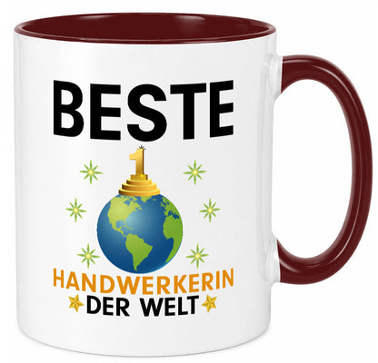 Welt Beste Handwerkerin | Handwerkerinnen lustiger Spruch Geschenk Humor Tasse