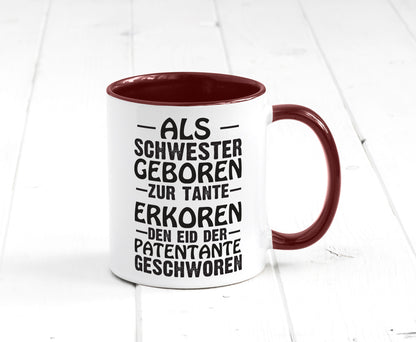 Eid der Patentante | Tante Tasse Schwester Humor lustig Geschenkidee Geschenk
