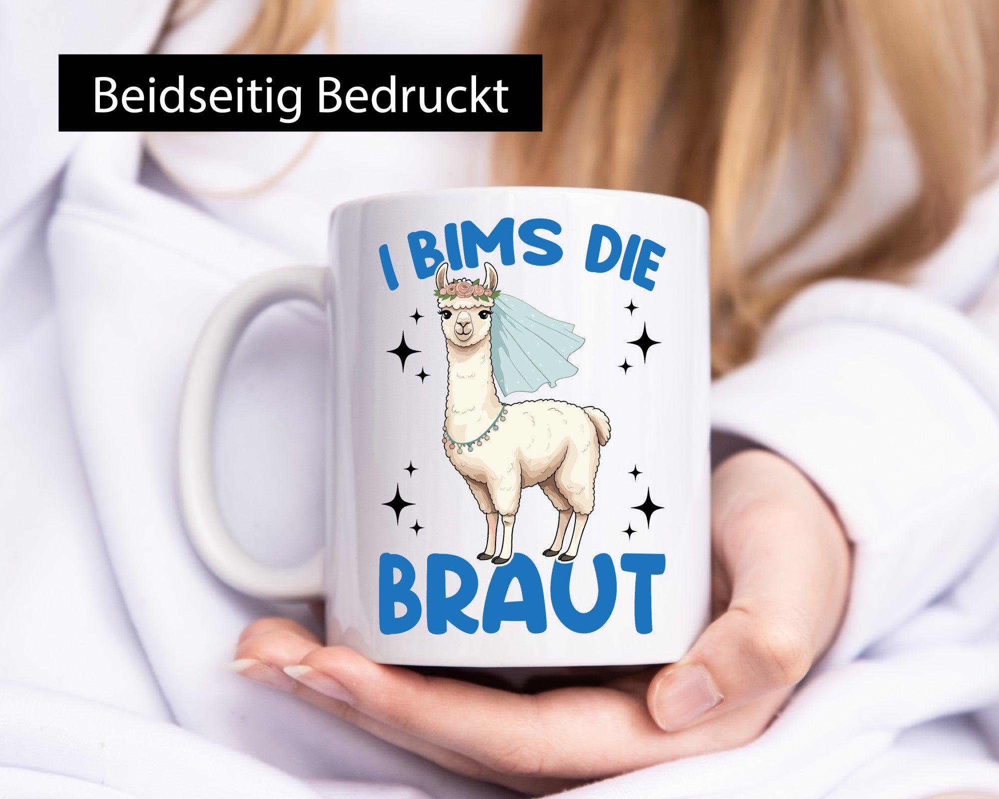 I Bims die Braut | Lama JGA Hochzeit lustig Humor Geschenkidee Geschenk Tasse